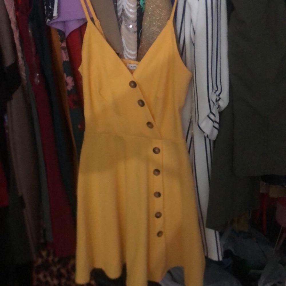 Purple snow cami yellow dress